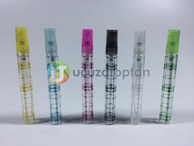 Altı Farklı Desenli 10 cc Boş Kalem Parfüm Şişesi (1 Koli-1440 adet) - 1