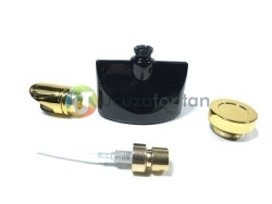 Altın Sarı Kapaklı Siyah Renk 30 ml Tester Cam Şişe - 1 Koli (192 Adet) - 2