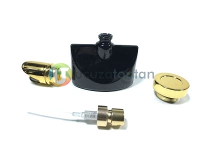 Altın Sarı Kapaklı Siyah Renk 30 ml Tester Cam Şişe - 1 Koli (192 Adet) - 2
