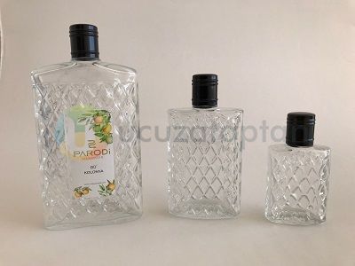 Baklava Dilimli 100ml Boş Cam Kolonya Şişesi - 3