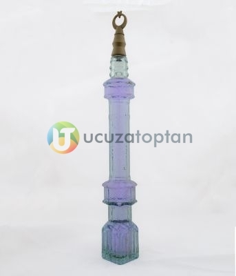 Cami Minaresi Tasarımlı Renkli Dekoratif Kolonya Şişesi 1 Koli 36 Adet - 2