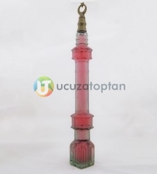 Cami Minaresi Tasarımlı Renkli Dekoratif Kolonya Şişesi 1 Koli 36 Adet - 3