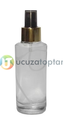 Çevirme Valfli 100 ml Boş Cam Dezenfektan ve Kolonya Şişesi - (1 Koli 96 Adet) - 1
