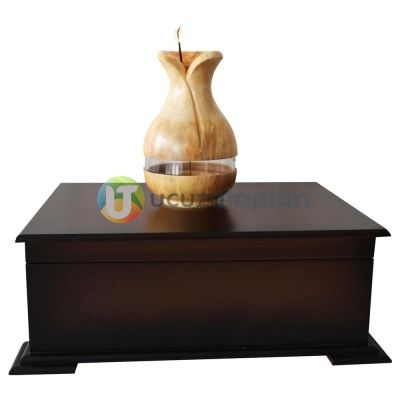 Çok Fonksiyonlu Bambu Kokusu Şişesi İçin Hazneli Ahşap Vazo (Krem Renk) - 6