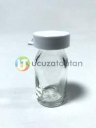 Geçme Plastik Kapaklı Çok Amaçlı 8ml Boş Cam Serum Şişesi  - 3