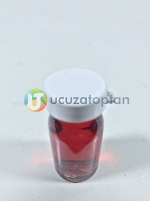 Geçme Plastik Kapaklı Çok Amaçlı 8ml Boş Cam Serum Şişesi  - 5