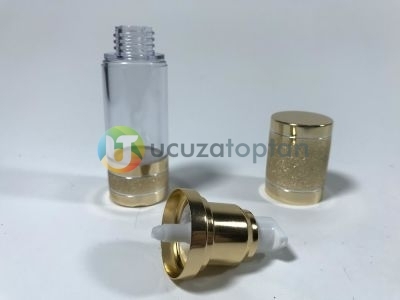 Gold Renk Valfsiz Asansörlü 30 cc PVC Krem Likit Şişesi (1 Koli-300 Adet) - 2