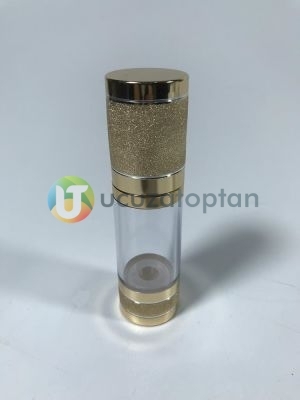 Gold Renk Valfsiz Asansörlü 30 cc PVC Krem Likit Şişesi (1 Koli-300 Adet) - 1