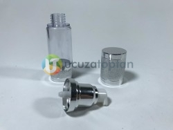 Gümüş Renk Valfsiz Asansörlü 30 cc PVC Krem Likit Şişesi (1 Koli-300 Adet) - 2