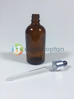 Kahverengi Amber 100 cc Damlalıklı İlaç Şişesi  - 2
