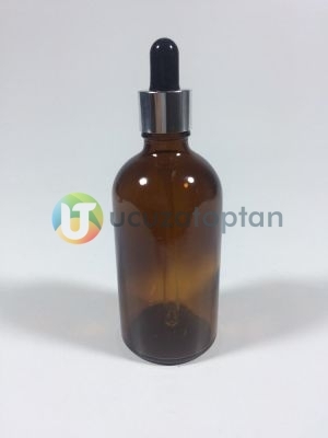 Kahverengi Amber 100 cc Damlalıklı İlaç Şişesi  - 3