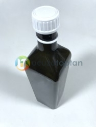Köşeli 1000 cc Amber Kahverengi Boş Zeytinyağı Şişesi (1 litre) - 2
