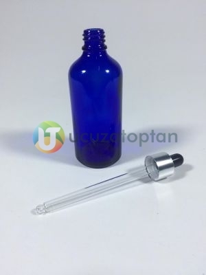 Mavi Renk 100 cc Damlalıklı İlaç Şişesi  - 1