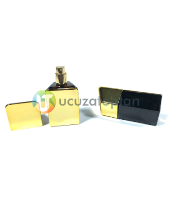 Mini Boy Altın Külçe Tasarımlı 20 ml Tester Cam Şişe - 1 Koli (180 Adet) - 1