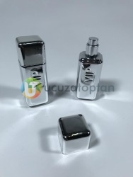 Mini Boy Gümüş Renk Bay VIP 30 ml Tester Cam Şişe - 1 Koli (192 Adet) - 5