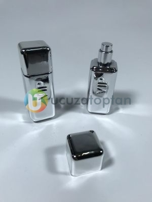 Mini Boy Gümüş Renk Bay VIP 30 ml Tester Cam Şişe - 1 Koli (192 Adet) - 5