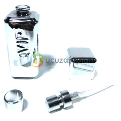 Mini Boy Gümüş Renk Bay VIP 30 ml Tester Cam Şişe - 1 Koli (192 Adet) - 2