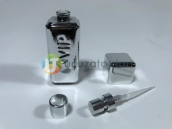 Mini Boy Gümüş Renk Bay VIP 30 ml Tester Cam Şişe - 1 Koli (192 Adet) - 7