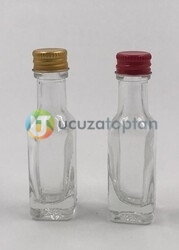 Mini Boy Metal Kapaklı 20 cc Maraska Çok Amaçlı Boş Cam Şişe - 2