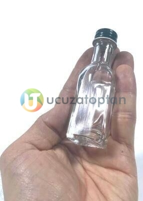 Mini Boy Metal Kapaklı 20 cc Maraska Çok Amaçlı Boş Cam Şişe - 5