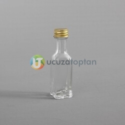 Mini Boy Metal Kapaklı 20 cc Maraska Çok Amaçlı Boş Cam Şişe