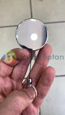 Normal İpli Metal Gövdeli Yoyo Anahtarlık - Çap 4 cm - 1