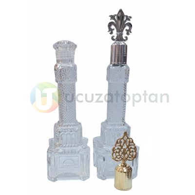 Saat Kulesi Şeklinde Dekoratif Kolonya Şişesi 200 ml - 2