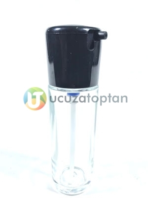 Şeffaf Cam Asansörlü 40ml Çok Amaçlı Krem Losyon Şişesi - 3