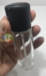 Şeffaf Cam Asansörlü 40ml Çok Amaçlı Krem Losyon Şişesi - 4