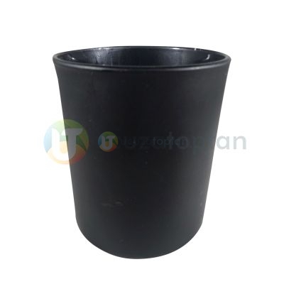 Siyah Boyalı 160ml Boş Mumluk Üst Çap:7,5cm Alt Çap:6,5cm - 1