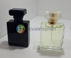 Siyah Renk Sürlin Kapak 25 ml Tester Cam Şişe - 1 Koli (210 Adet) - 3