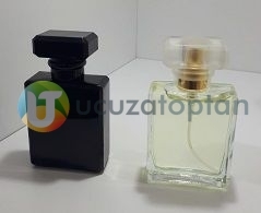 Siyah Renk Sürlin Kapak 25 ml Tester Cam Şişe - 1 Koli (210 Adet) - 3