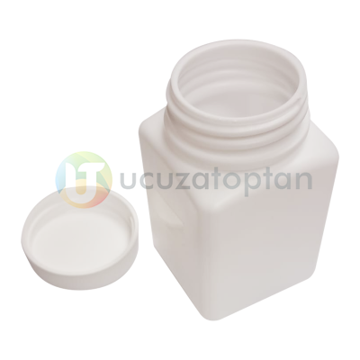 Vidalı Kapaklı Kare Küp 90-100 ml arası Çok Amaçlı Plastik Şişe - 2