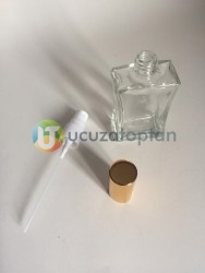 Vidalı Valf 30 ml Boş Cam Parfüm Şişesi İnce Belli - (1 Koli 162 Adet) - 7