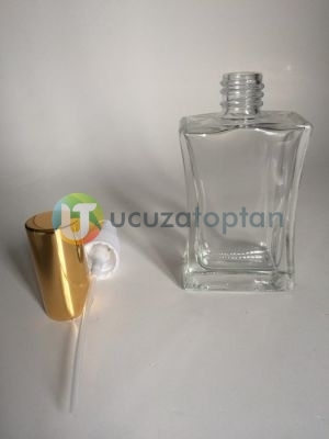 Vidalı Valf 30 ml Boş Cam Parfüm Şişesi İnce Belli - (1 Koli 162 Adet) - 1