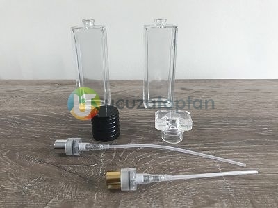 Dikdörtgen Kapama Valfli 50 ml Boş Bargello Cam Parfüm Şişesi - (1 Koli 120 Adet) - 2