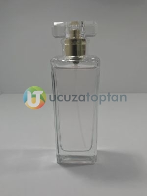 Şık Model Kapatma Valf 55 ml Boş Cam Parfüm Şişesi - (1 Koli 100 Adet) - 5
